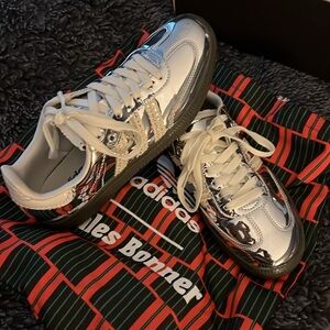 adidas sambas Silver metallic- royal